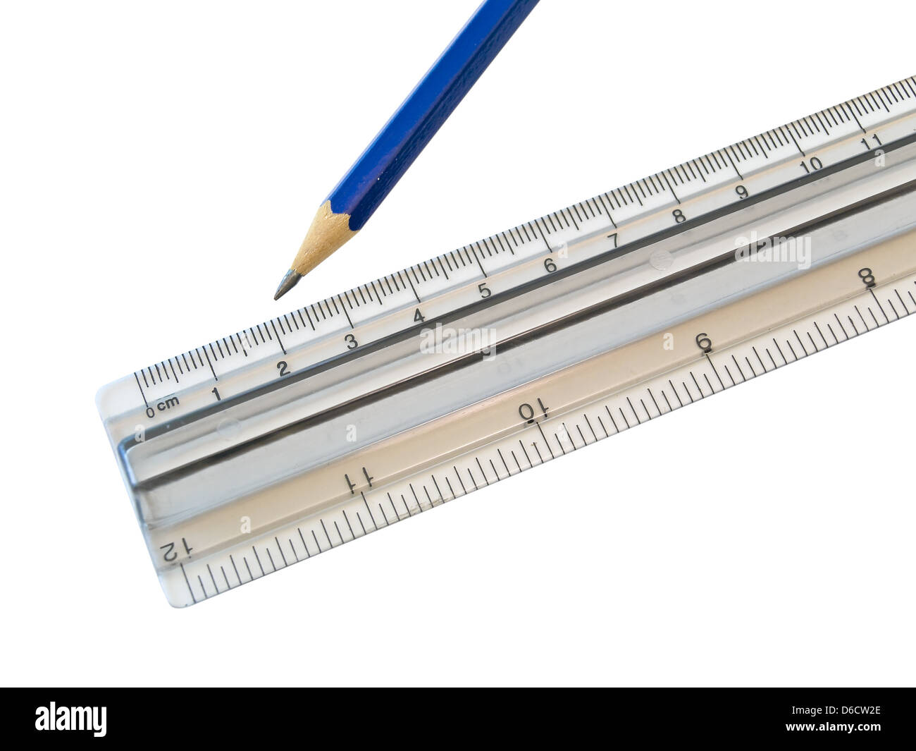 pencil and ruler Stock Photo Alamy