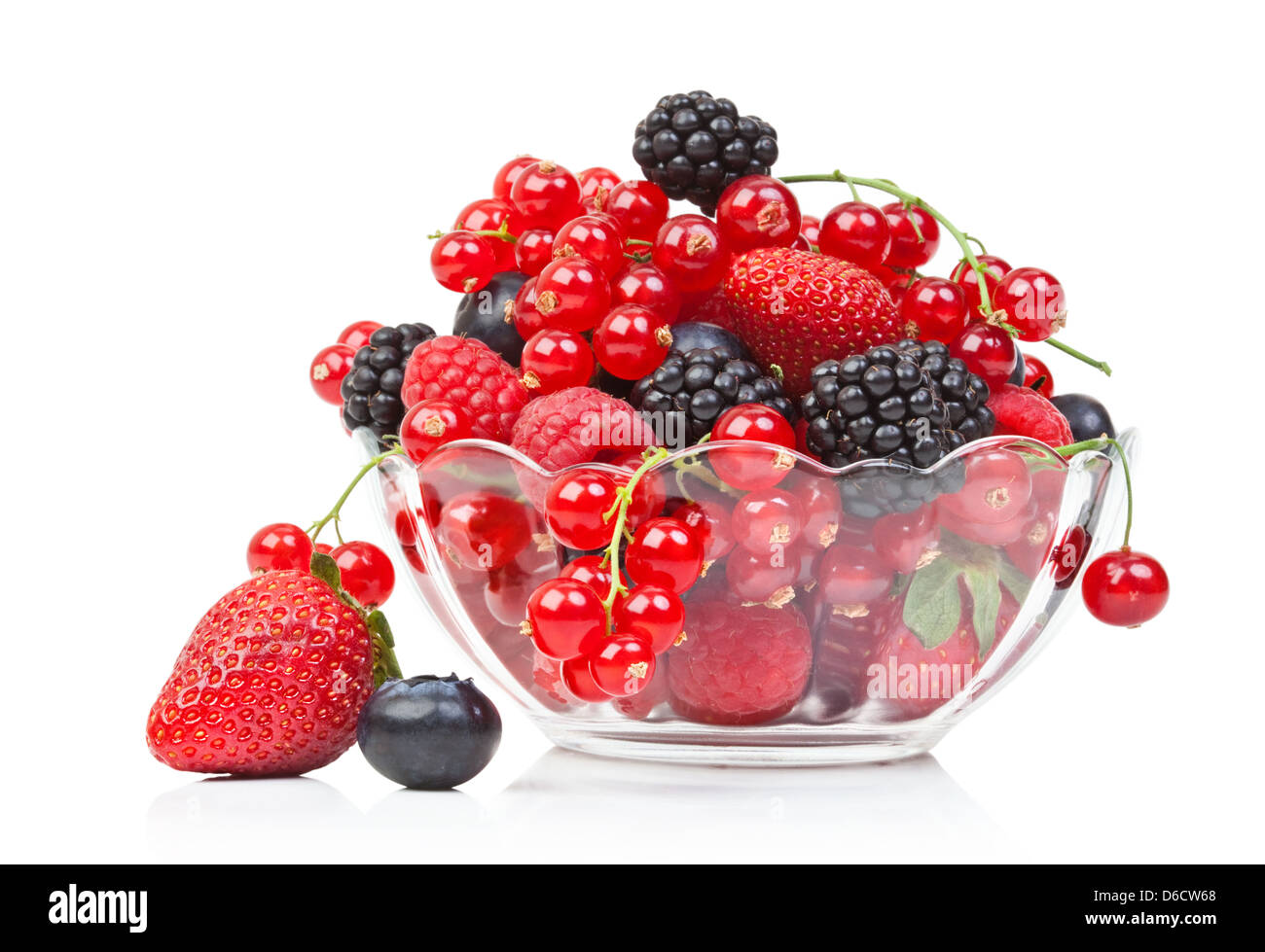 berry the glass container Stock Photo