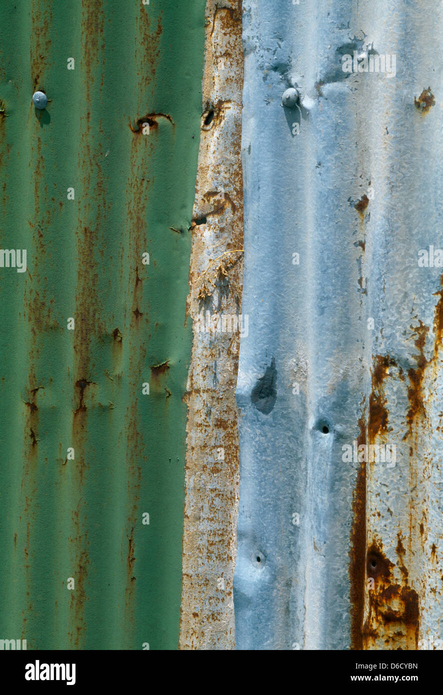 Rusty Corrugated Metal Stock Photo