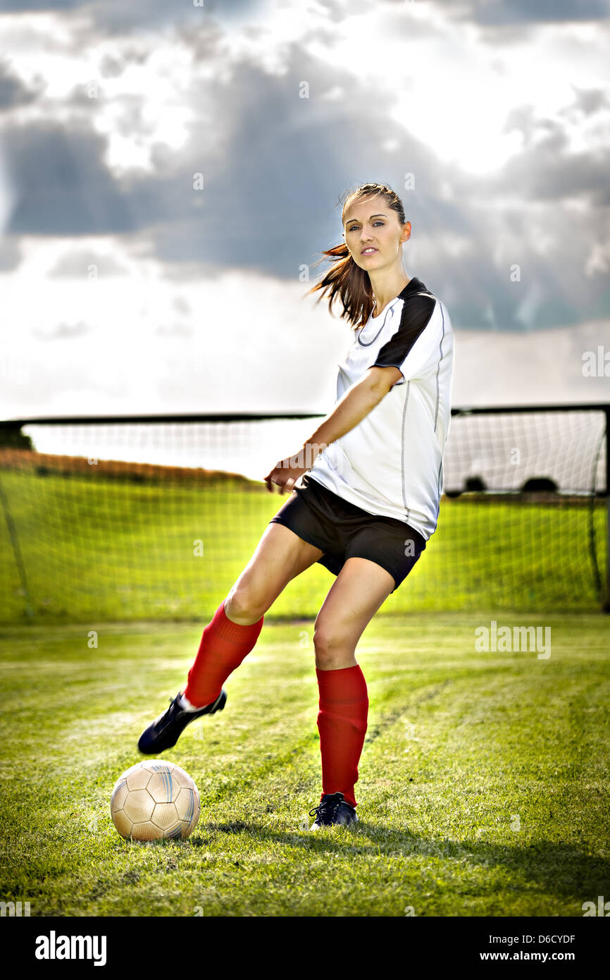 soccer girl Stock Photo