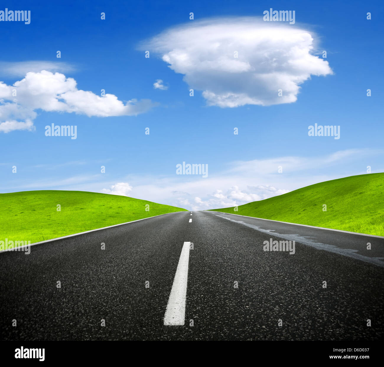 Road and cloudy sky Stock Photo - Alamy