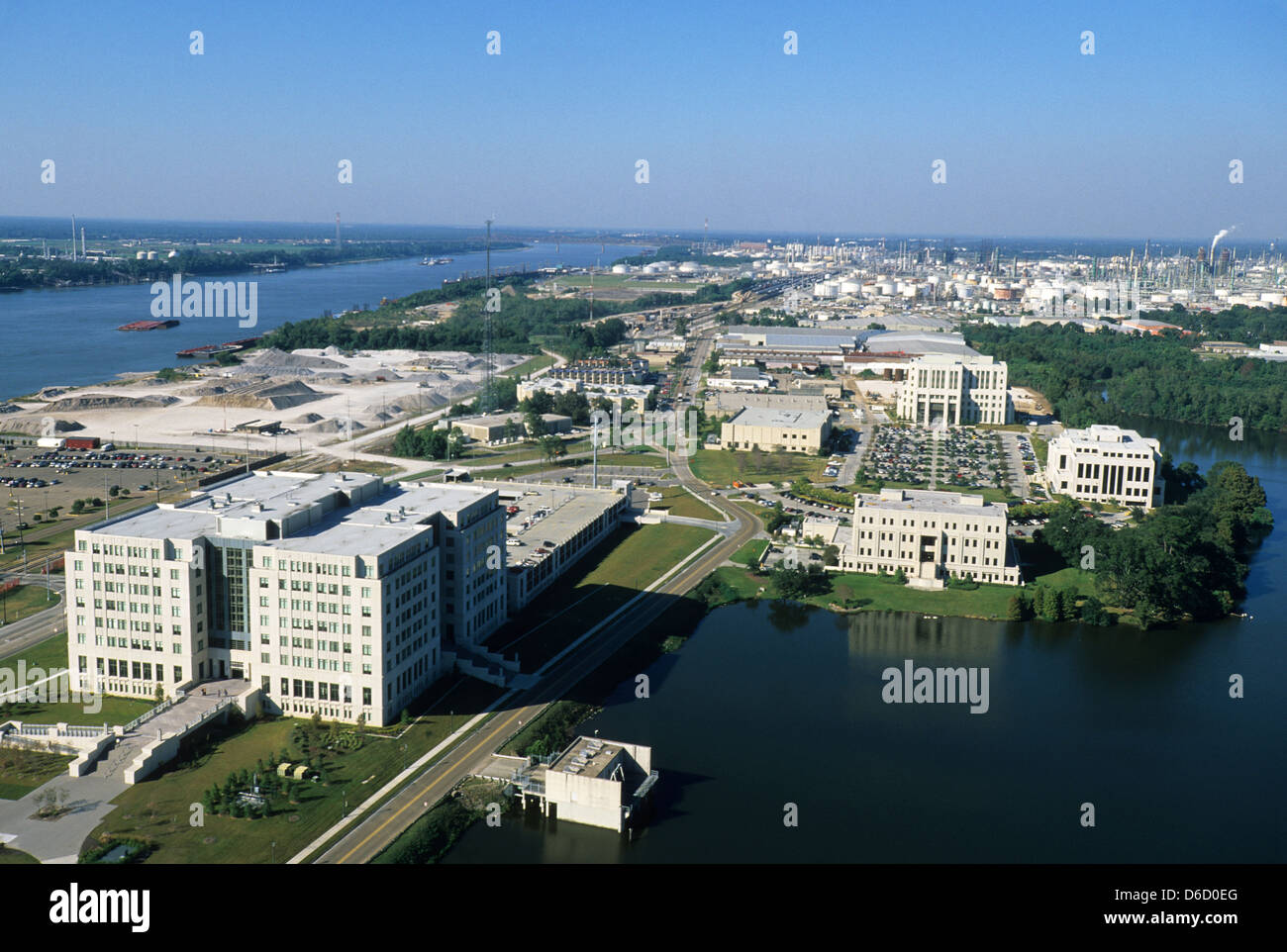Elk283-1008 Louisiana, Baton Rouge, city from top of Capitol Stock Photo