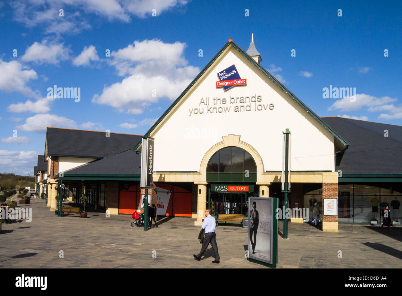 McArthurGlen East Midlands Designer Outlet shopping centre, Derbyshire  Stock Photo - Alamy