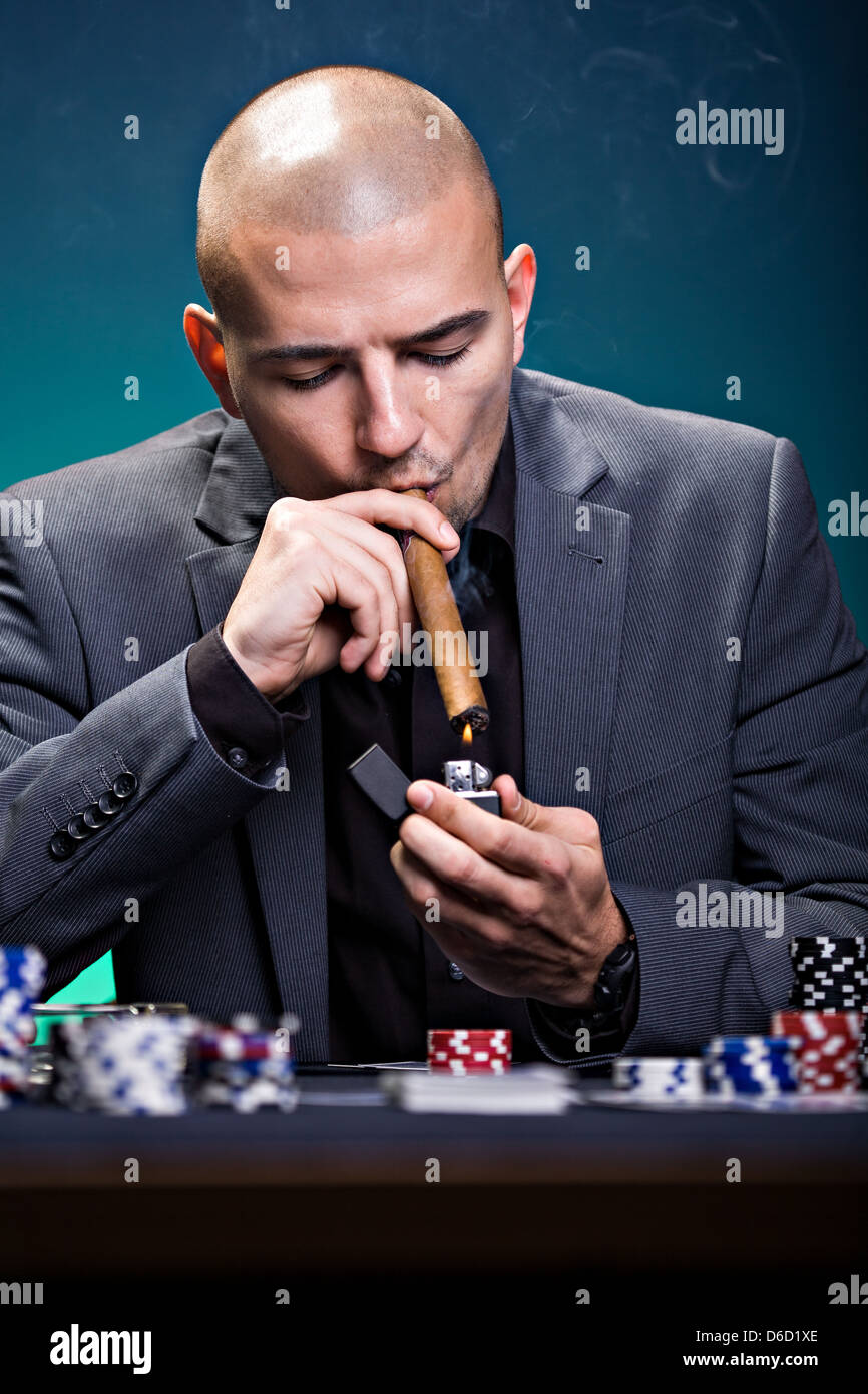 poker player Stock Photo