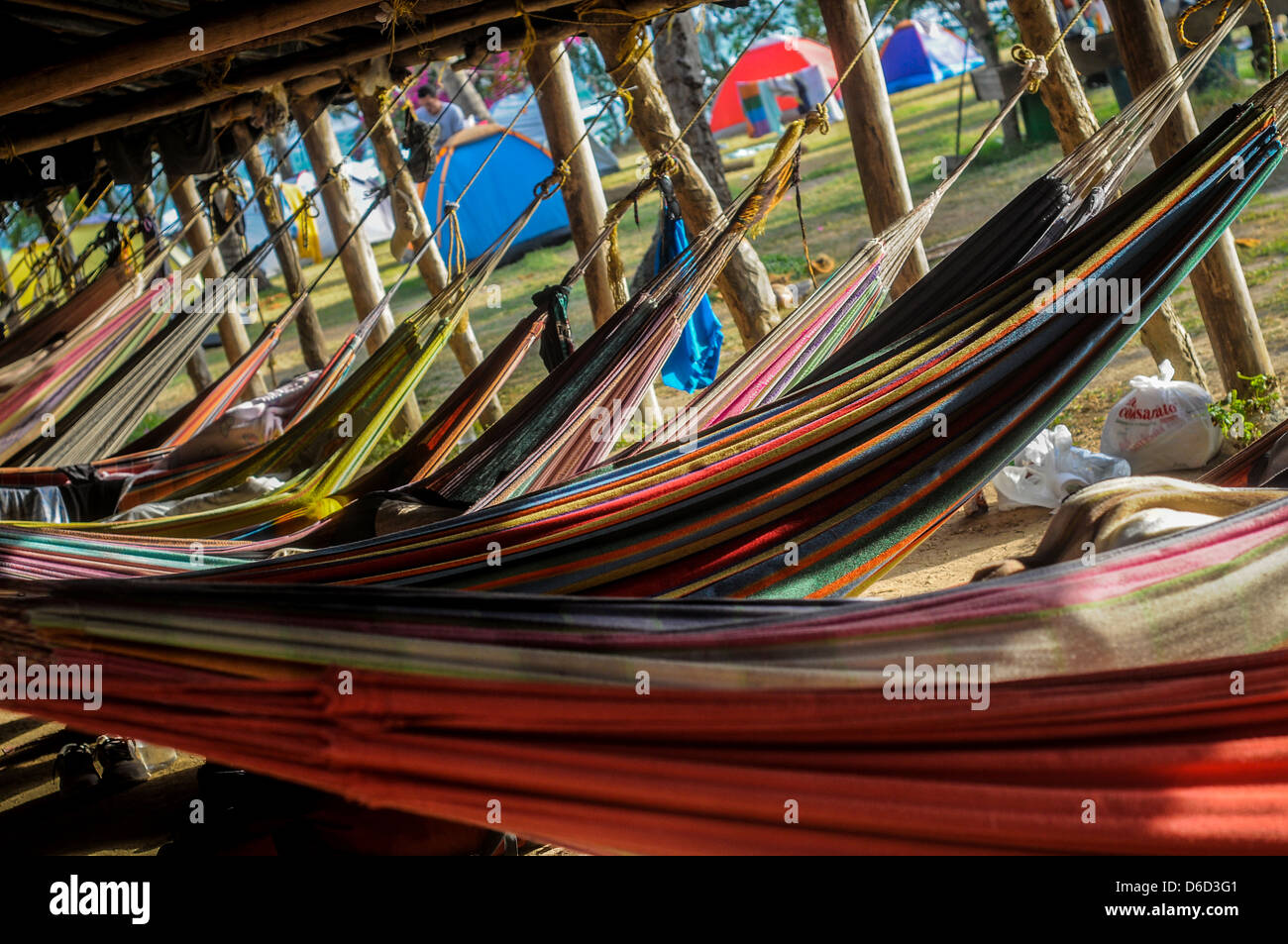 people can choose a hammock instead of tends to sleep in cabo beach in