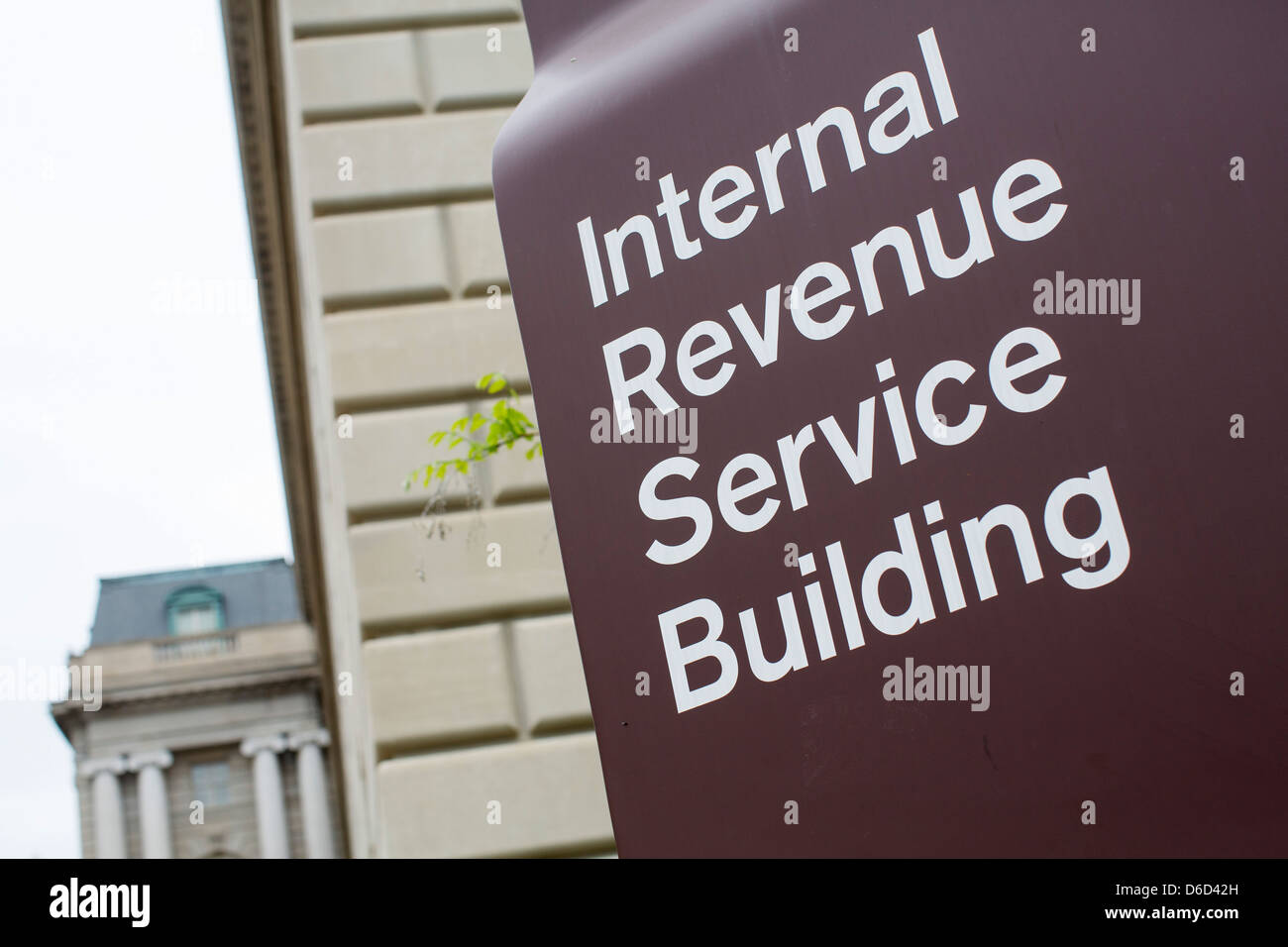 The headquarters of the Internal Revenue Service in downtown Washington, DC.  Stock Photo