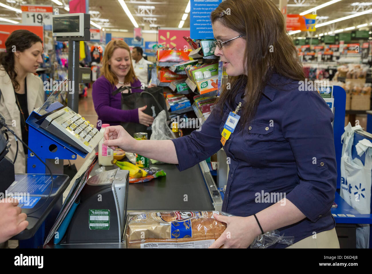 Walmart checkout lines