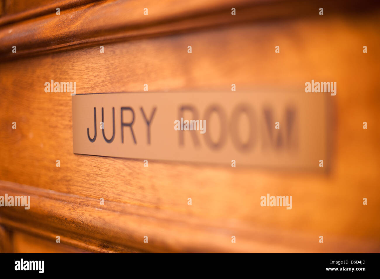 Jury room door. Stock Photo
