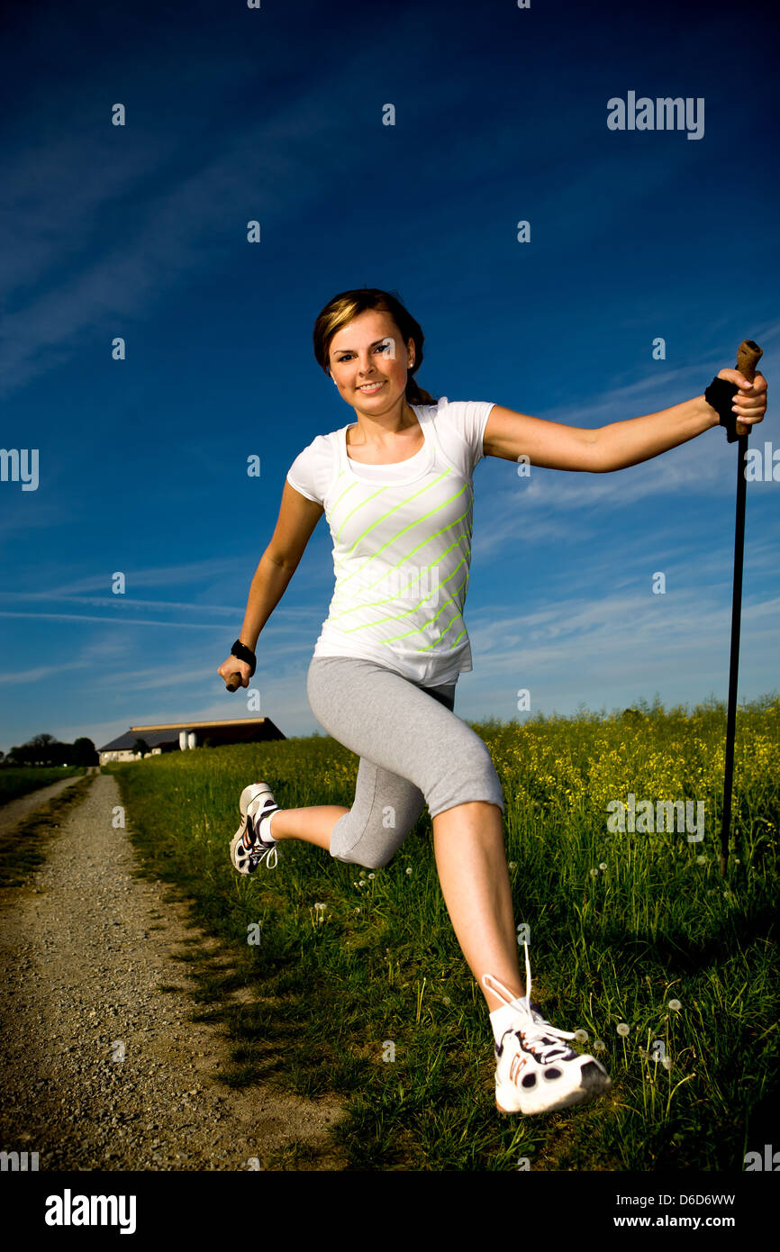 Action nordic walking outdoor hi-res stock photography and images - Alamy