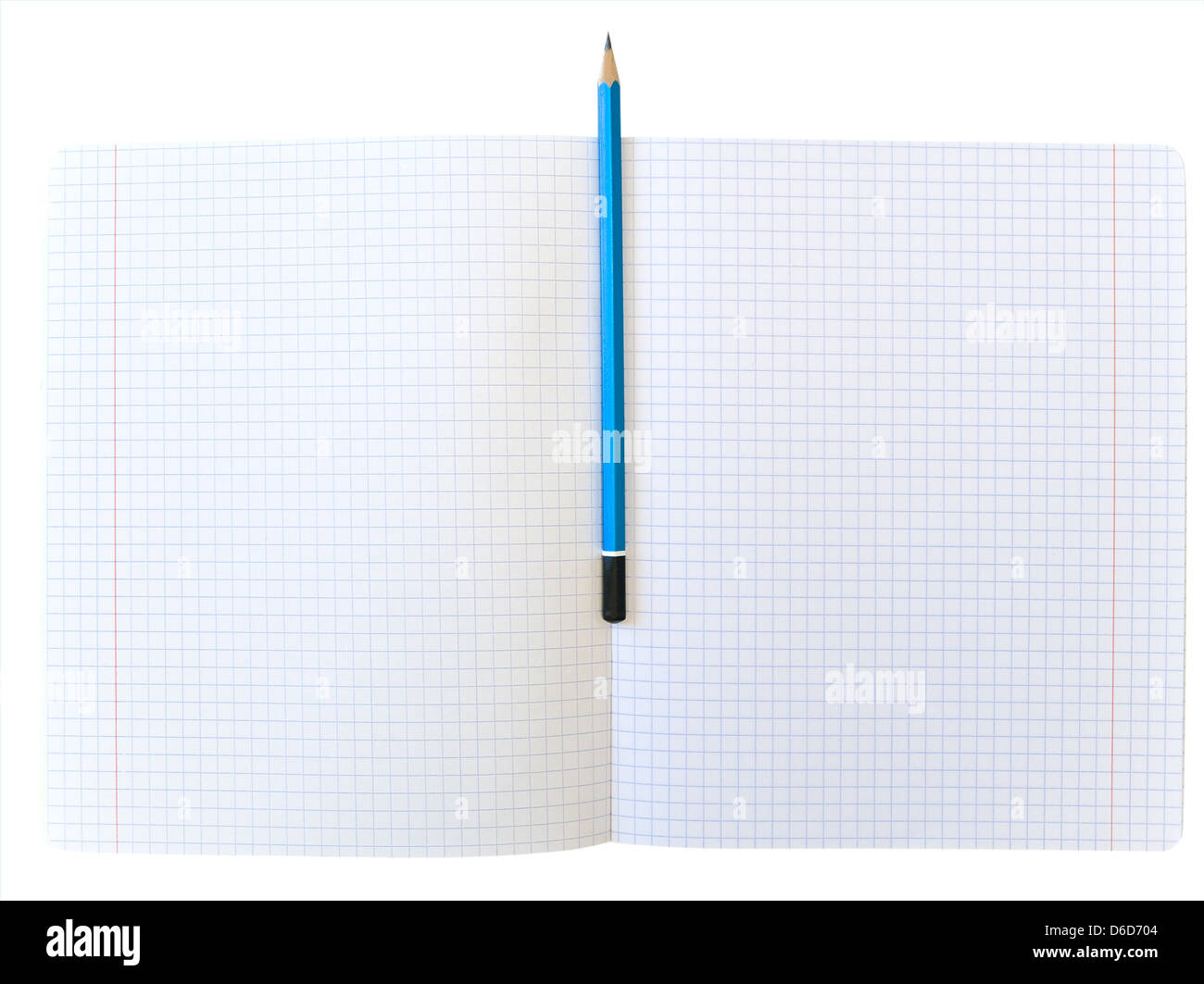 Isolated notebook and pencil Stock Photo - Alamy