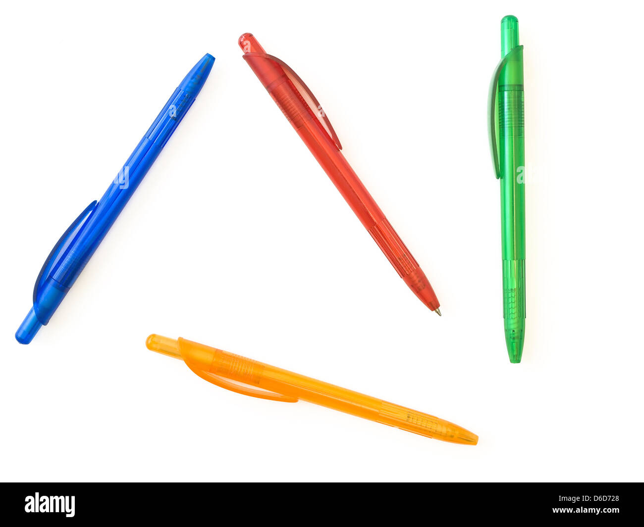 four ballpoint pens Stock Photo Alamy