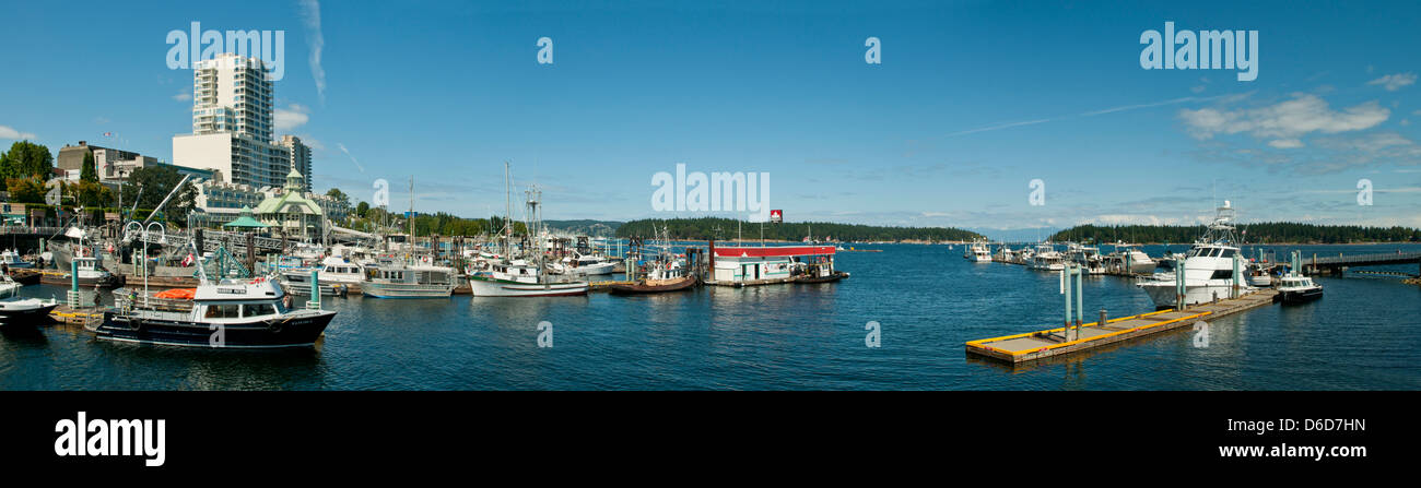 Nanaimo Boat Harbour, Vancouver Island, British Columbia, Canada Stock Photo