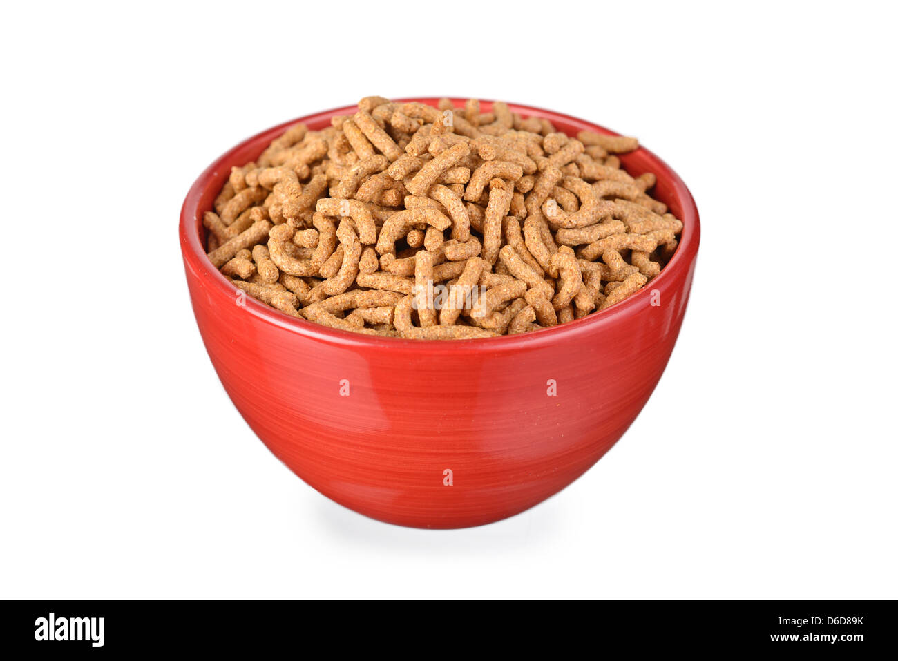 Bran Cereal, Bowl, High Fiber Cereal, Wheat and Corn bran Stock Photo