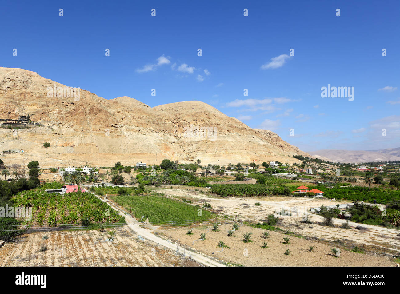 Mount of Temptation in Jericho Stock Photo