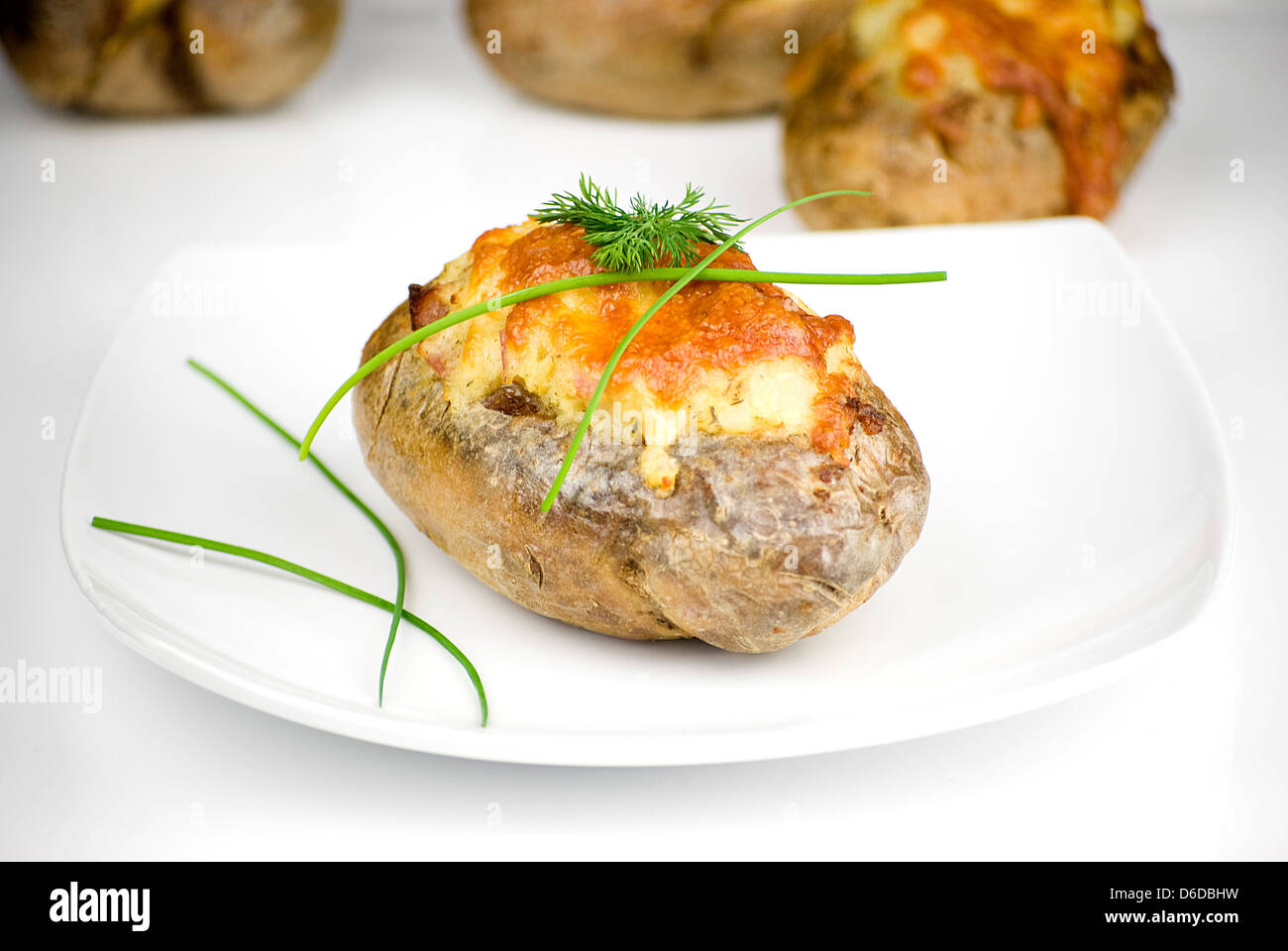 stuffed potatoes Stock Photo