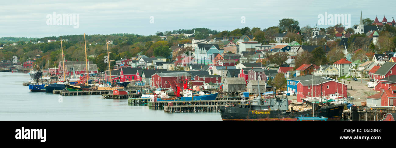 Wharves at Lunenburg, Nova Scotia, Canada Stock Photo
