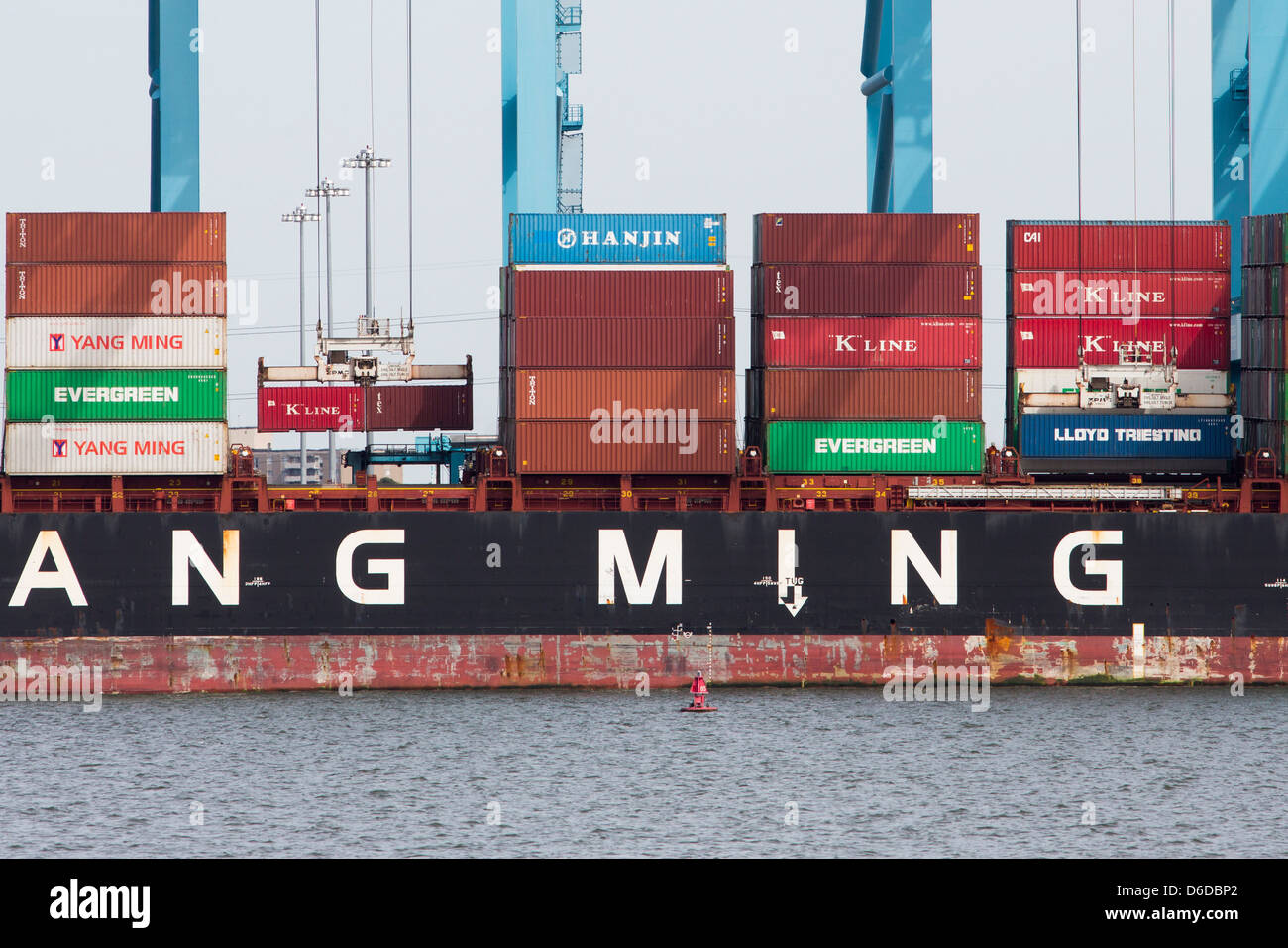 A containerized shipping terminal at the Port Of Virginia in Norfolk