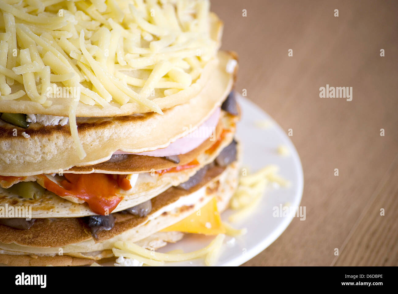 salty pancakes Stock Photo