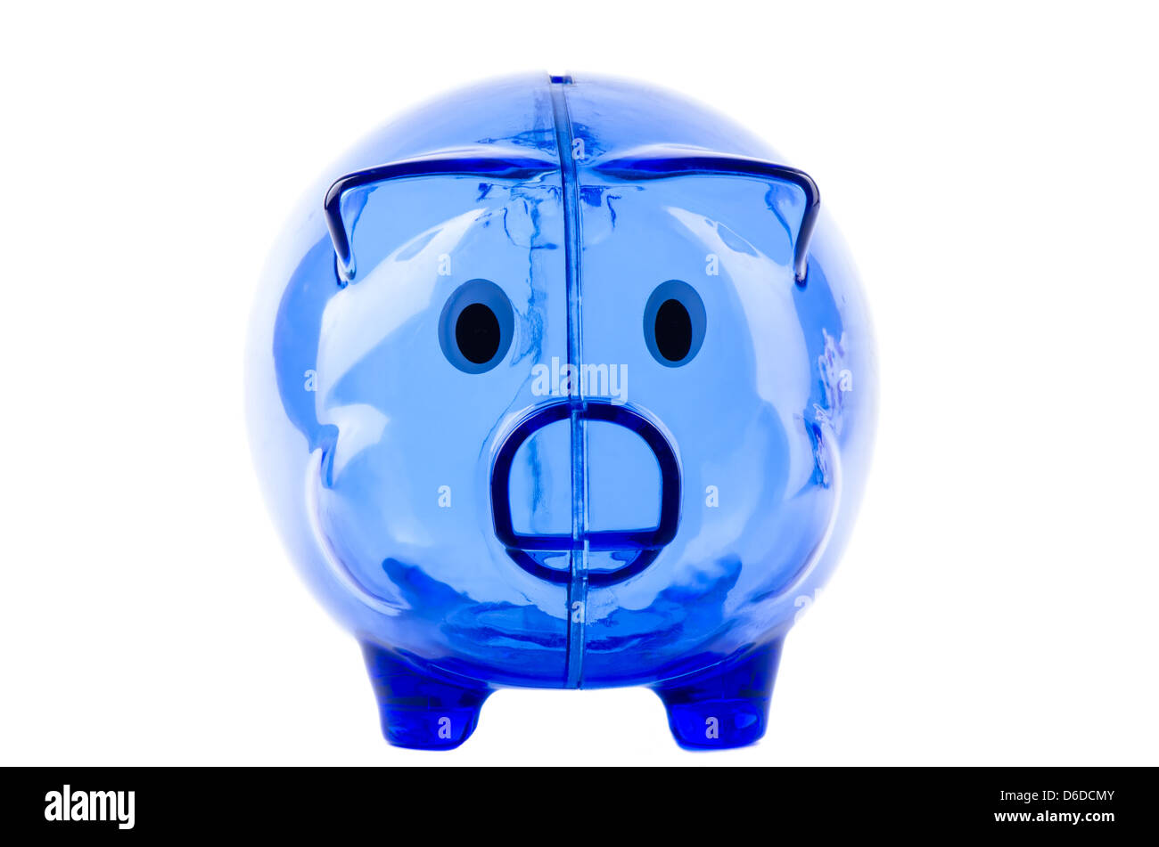 Empty glass piggy bank Stock Photo - Alamy