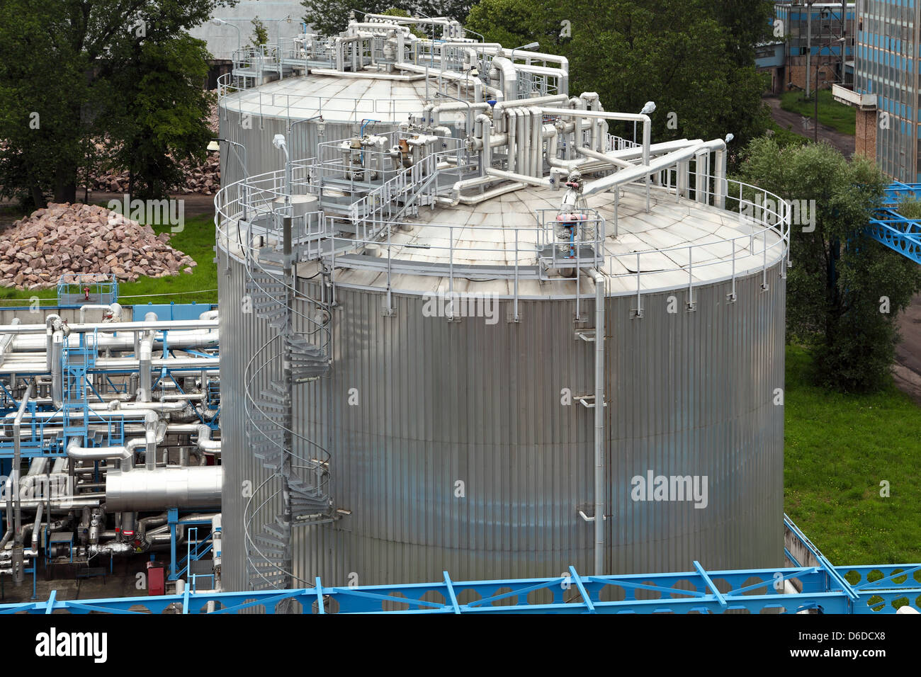 Industrial gas tank Stock Photo Alamy