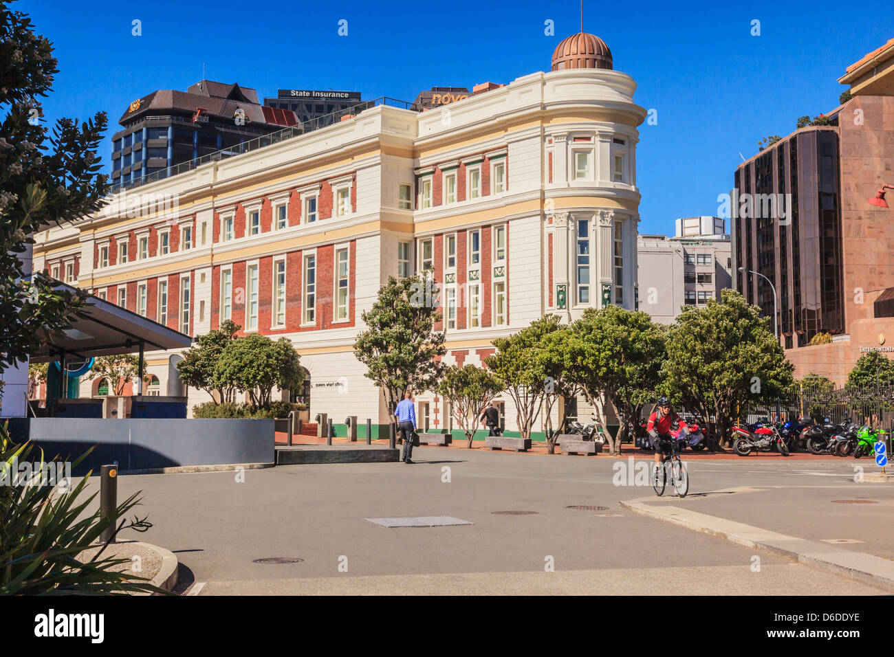 Queens Wharf Offices, Wellington Waterfront, New Zealand. Stock Photo