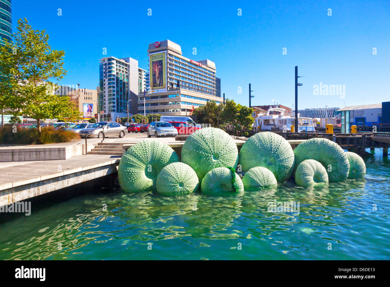 Nga Kina by Muchael Tuffery, one of the many public artworks to be seen around Wellington. Stock Photo