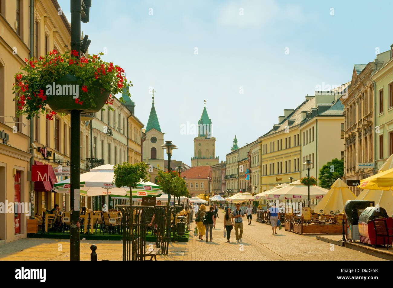 Krakowskie Przedmiescie, Main Street, Lublin, Poland Stock Photo