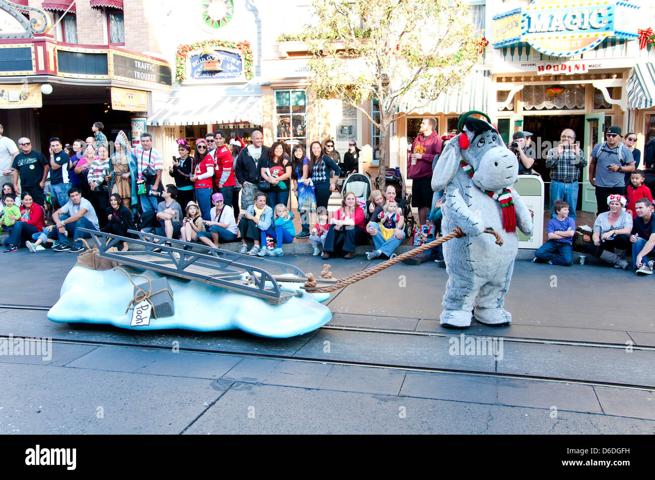 Christmas show at Disneyland Amusement Park, Anaheim, California USA Stock Photo