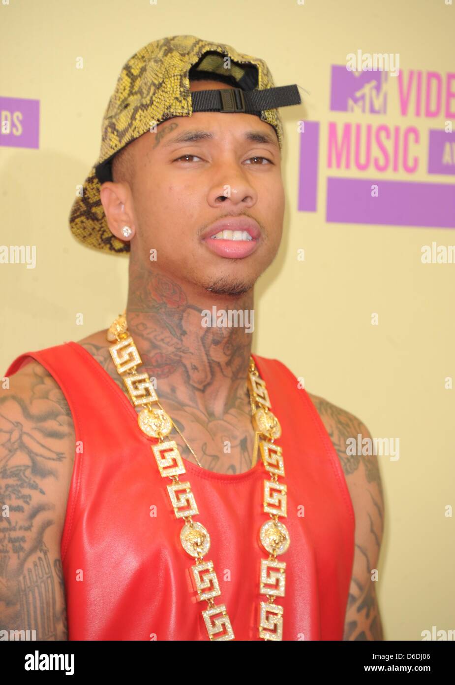 Rapper Tyga arrives at the MTV Video Music Awards at Staples Centre in Los Angeles, USA, on 06 September 2012. Photo: Hubert Boesl Stock Photo