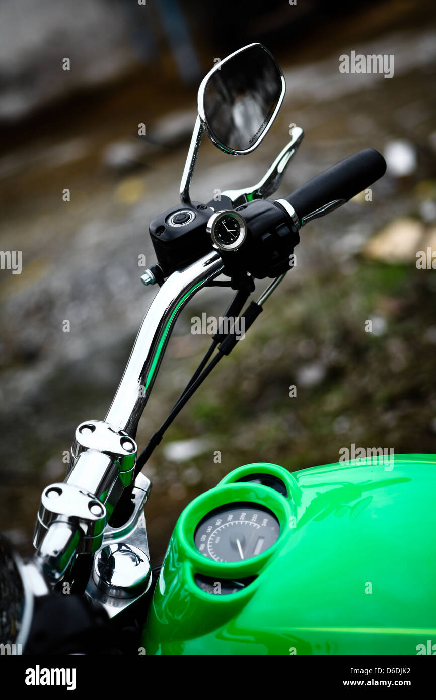 green handlebars