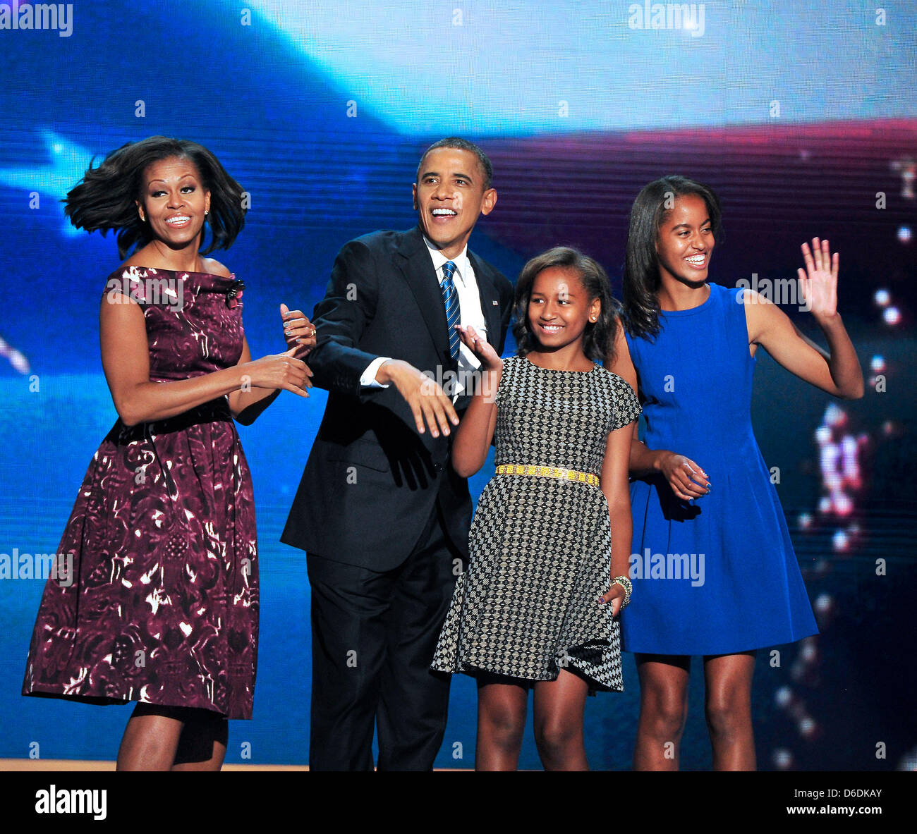First family appears on stage following the acceptance speech of United ...