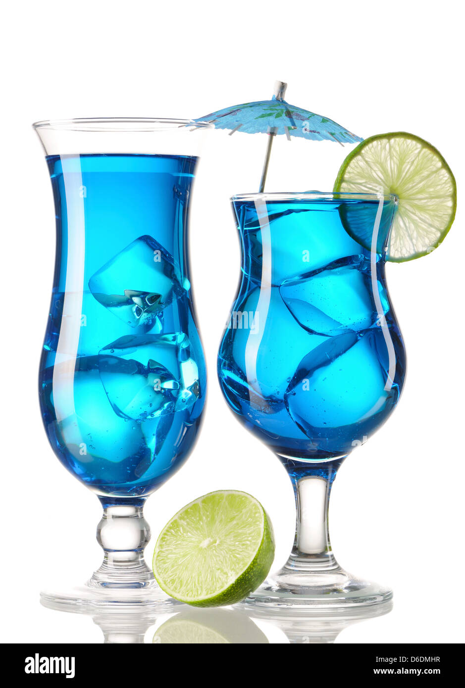 Blue Curacao cocktails Stock Photo Alamy