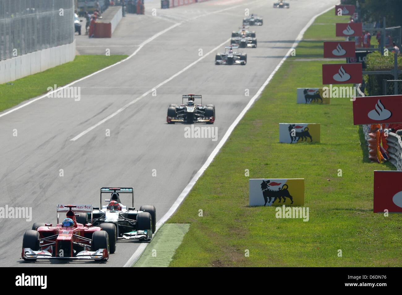 Spanish Formula One driver Fernando Alonso of Ferrari steers his car ...