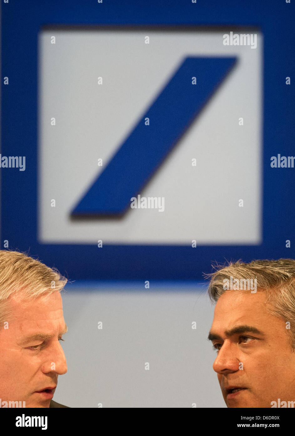 Deutsche Bank Co Ceos Juergen Fitschen L And Anshu Jain Talk To