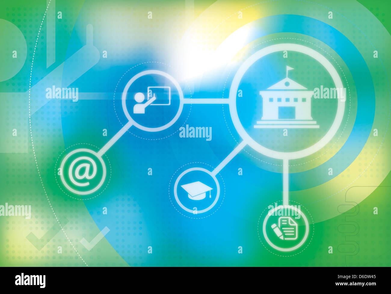 Illustration of online education concept Stock Photo
