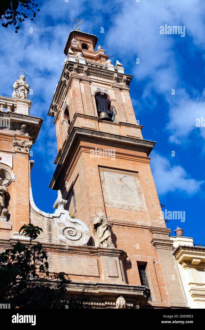 Valencia City, Spain. Bell Tower of the Casa De San Vicente Ferrer Stock Photo