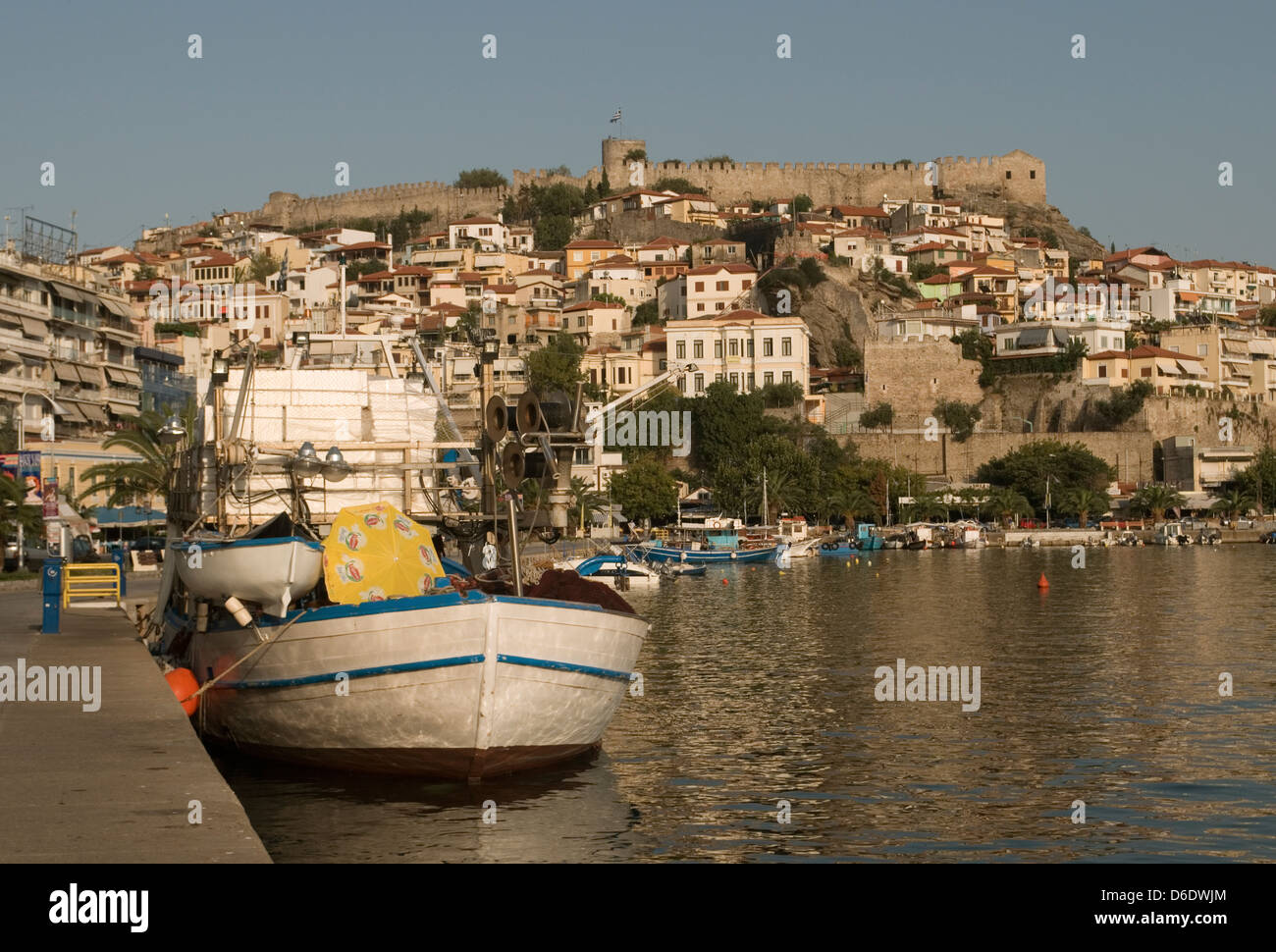harbour-and-citadel-kavala-greece-stock-photo-alamy