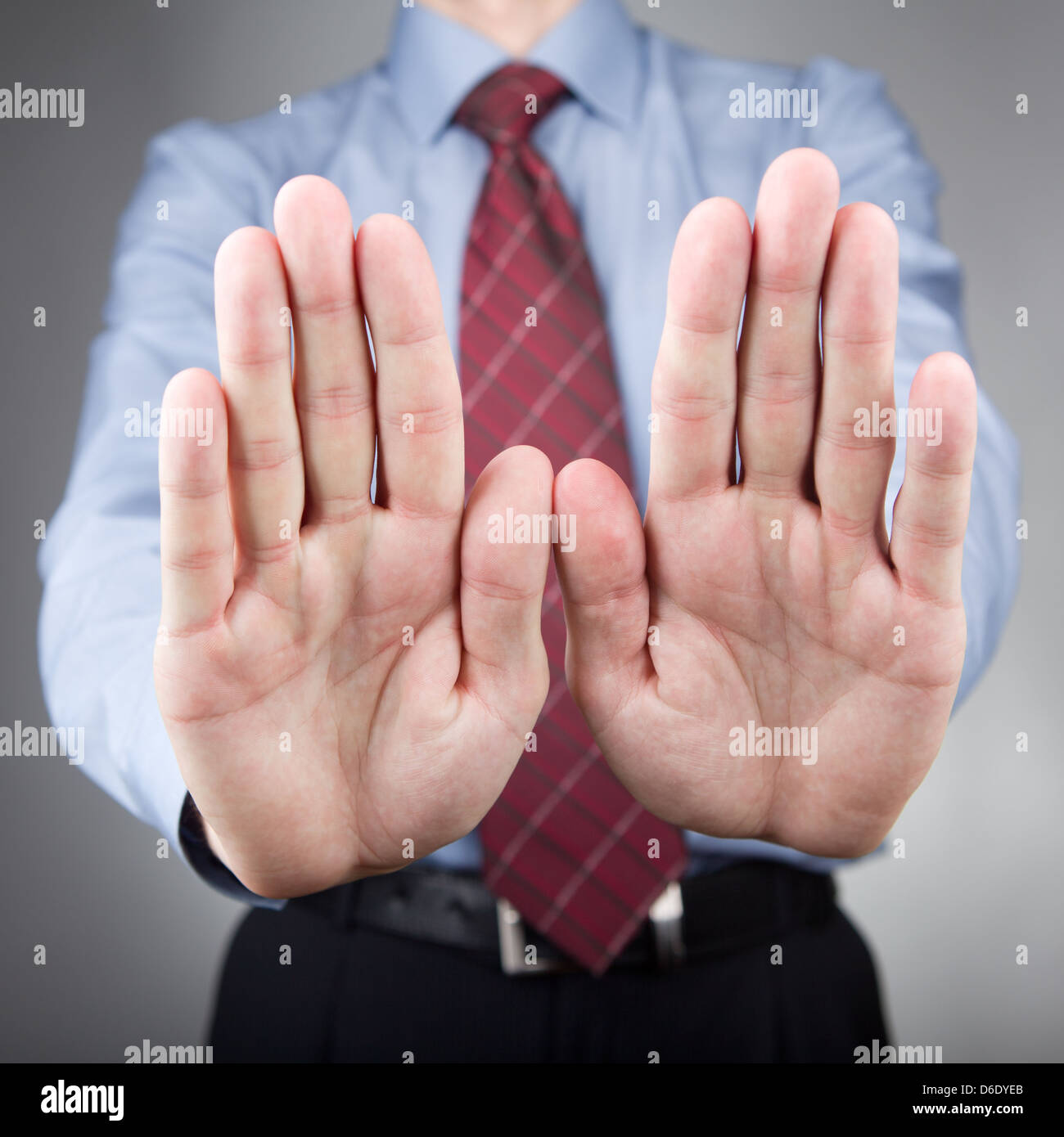 Stop Hand Gesture Stock Photo Alamy