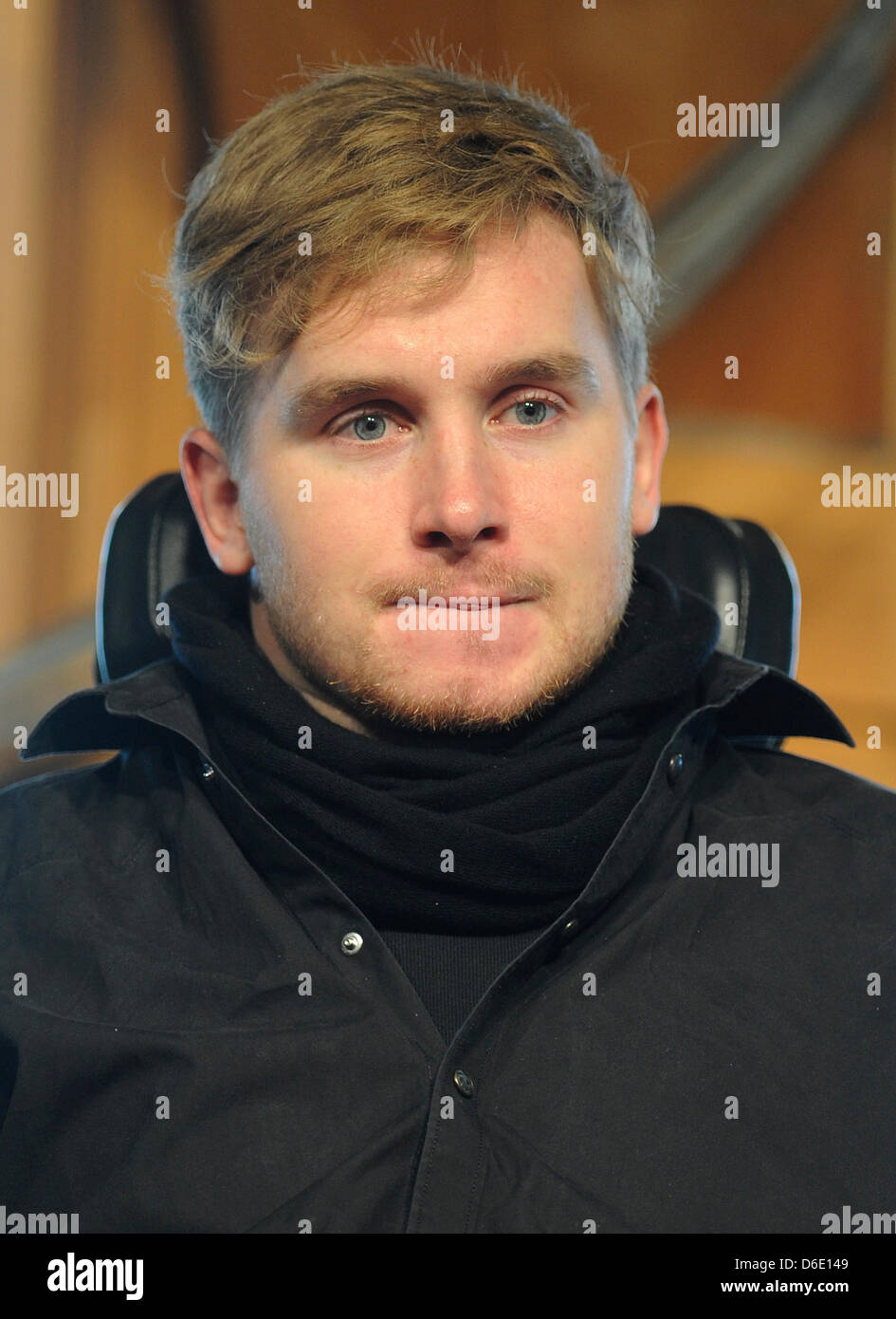 Samuel Koch is seen during a church service at the Wale Pavillon on the