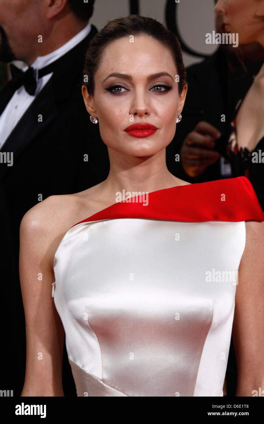 US actress Angelina Jolie attends the 69th Annual Golden Globe Awards