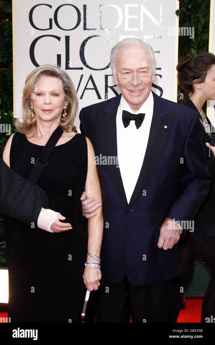 Actor Christopher Plummer and wife Elaine Taylor arrives at the 69th Annual Golden Globe Awards presented by the Hollywood Foreign Press Association in Hotel Beverly Hilton in Los Angeles, USA, on 15 January 2012. Photo: Hubert Boesl Stock Photo