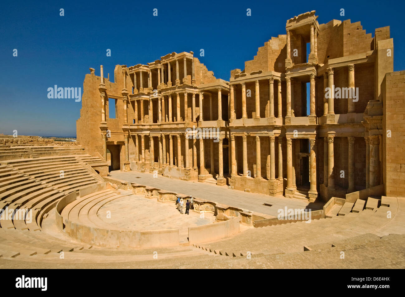 LIBYA, Sabratha (4th C BC), Theatre (2nd C AD) Stock Photo
