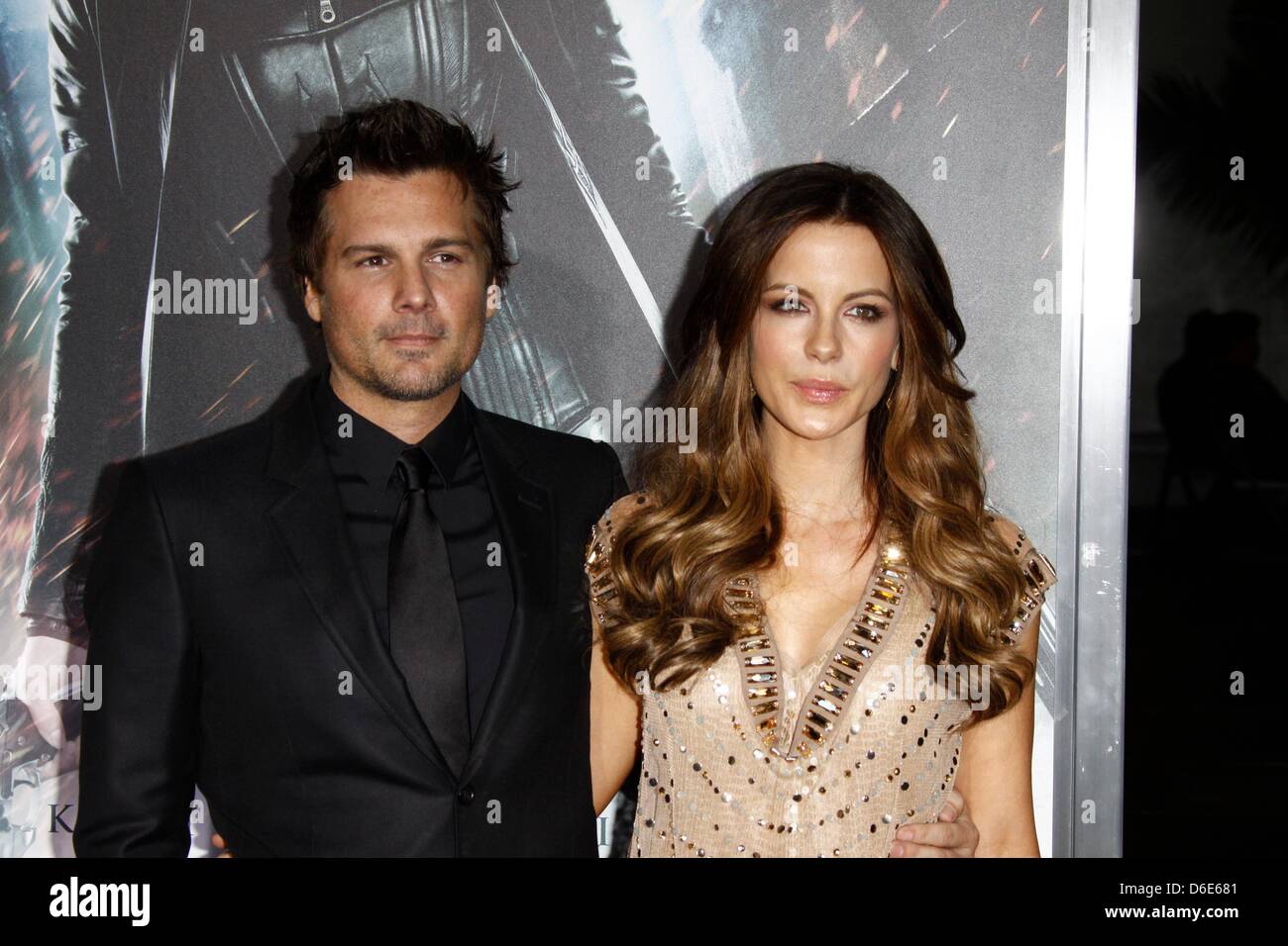 British actress Kate Beckinsale and her husband, US director Len