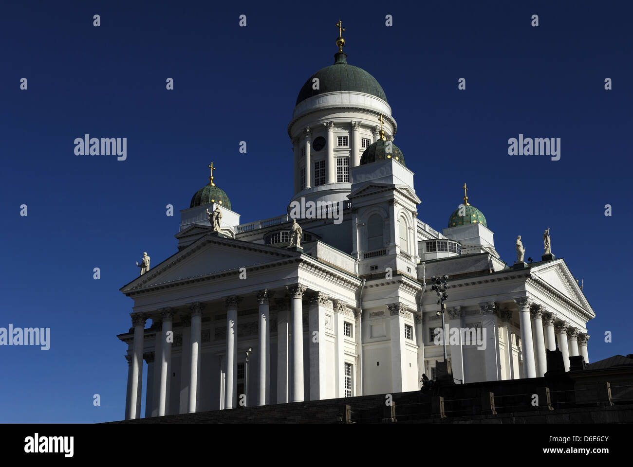 Finland. Helsinki. Finnish Evangelical Lutheran cathedral. Designed by Carl Ludvig Engel (1778-1840) in the neoclassical style. Stock Photo
