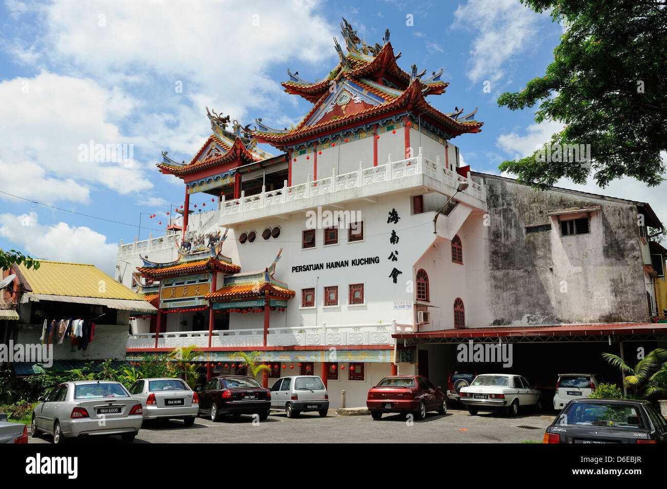 Chinatown in Kuching, Sarawak, Borneo Stock Photo