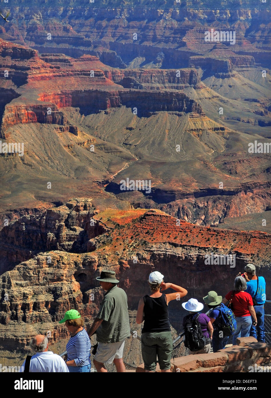 People wath to the Colorado River at the Lipan Point at the Grand ...