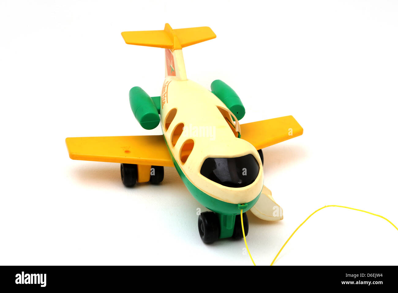 Fisher Price Pull Along Aeroplane Toy Stock Photo