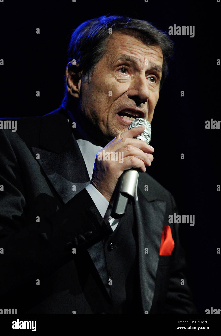 German singer Udo Juergens performs on stage during his tour 'Der ganz normale Wahnsinn' in