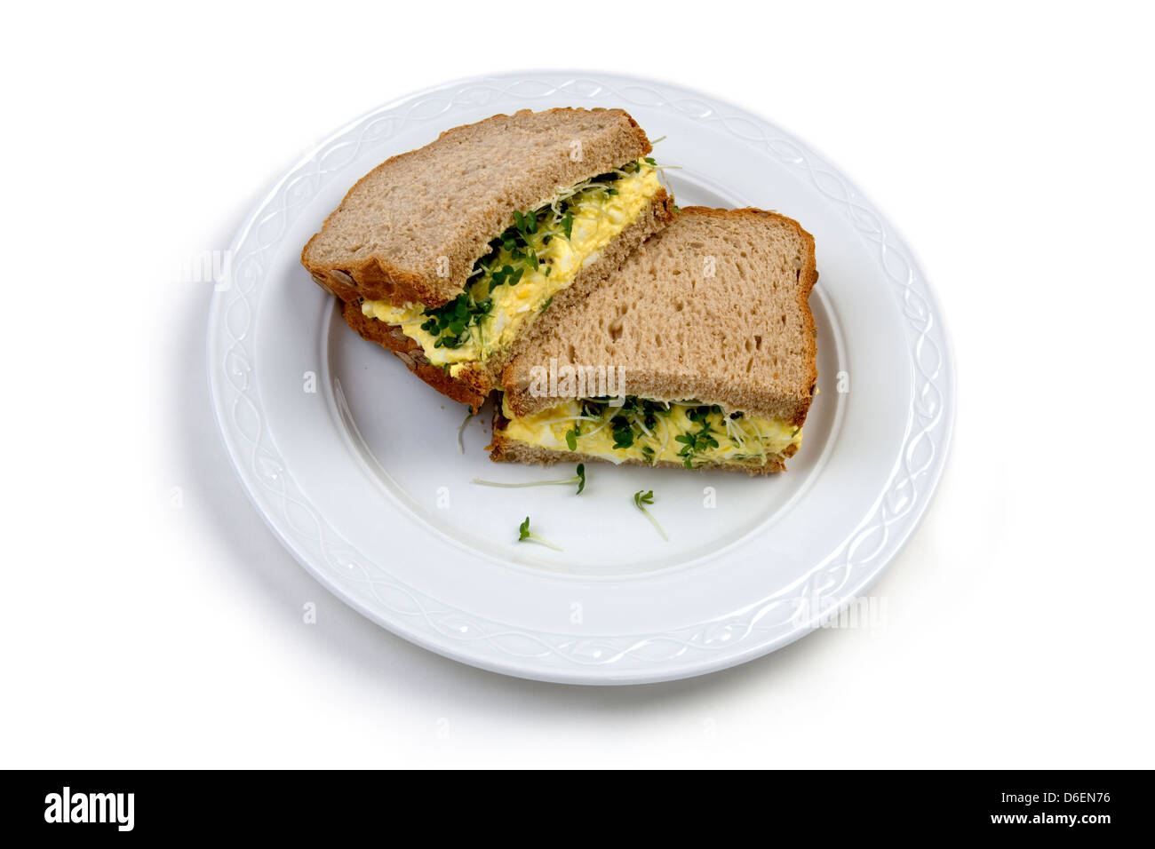 Cress brown bread sandwich Stock Photo Alamy