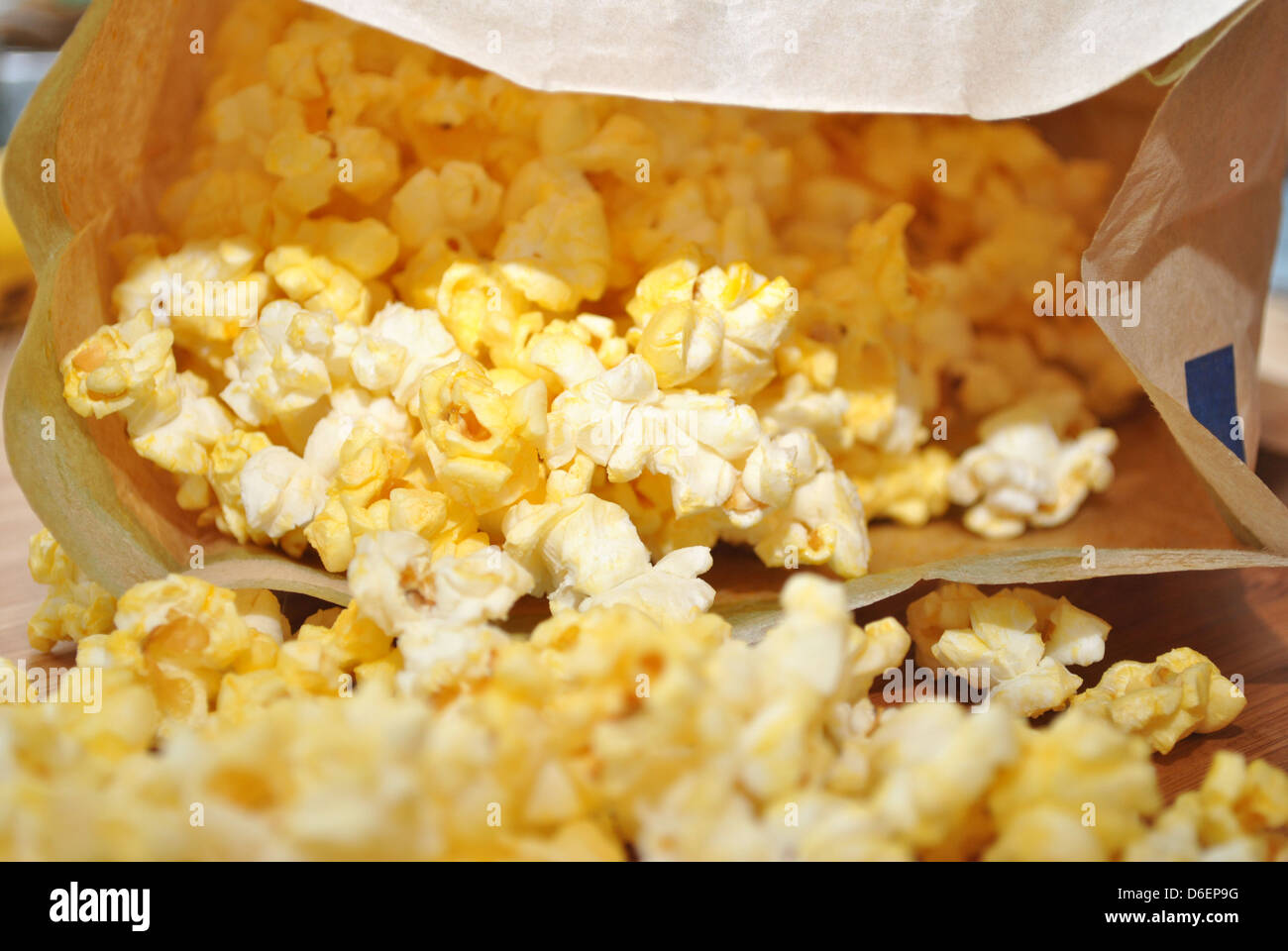 Popped Microwave Popcorn Stock Photo Alamy